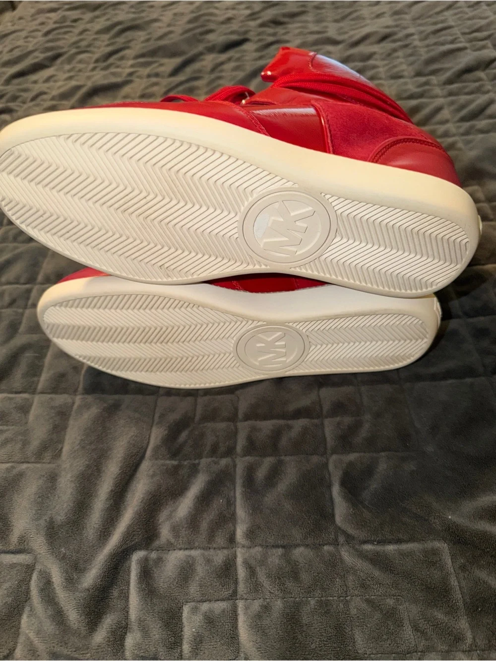 Michael Kors Girls' Red Patent High-Top Sneakers